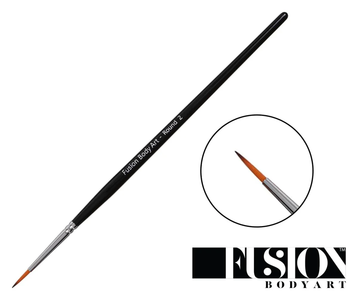 Fusion Body Art  | Professional Face Paint Brush – Round 2 - Image 3